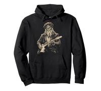 Leonardo da Vinci Zombie Tocando la Guitarra Renacimiento Italiano Sudadera con Capucha