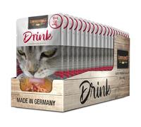 LEONARDO Drink Beef [20x40g Paquete múltiple Drink con Ternera] Bebida para Gato | Caldo de Carne con Tiras | Alimento complementario para Gatos