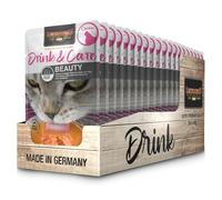 Leonardo Drink & Care Beauty Pollo | 20 x 40 g | Complemento alimenticio para Gatos Adultos | para apoyar la Ingesta de líquidos | Ideal como Topping de Comida