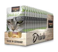 Leonardo Drink & Care Mobility Pollo | 20 x 40 g | Complemento alimenticio para Gatos Adultos | para apoyar la Ingesta de líquidos y la función Articular