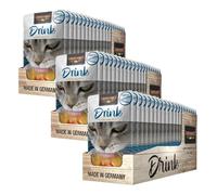 Leonardo Drink Snack Líquido para Gatos con Salmón - Sopa/Caldo Hidratante, Alimento Complementario, 60x40g