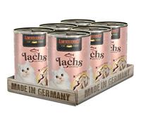 Leonardo Extra Filet Salmón Pack 6 Latas 400 g Sin Cereales - Comida Húmeda Completa para Gatos