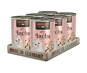 Leonardo Extra Filet Salmón Pack 6 Latas 400 g Sin Cereales - Comida Húmeda Completa para Gatos