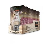 Selección de Leonardo Pavo Puro | Doble Pack | 2 x 16 x 85 g | Comida Húmeda para Gatos Adultos | En prácticas porciones Individuales | con valioso Aceite de salmón