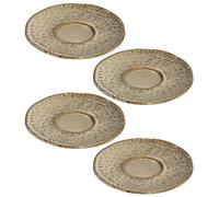 LEONARDO HOME 018602 Matera - Juego de 4 platillos de cerámica (11 cm), color beige