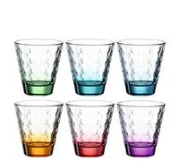 LEONARDO HOME 025922 OPTIC - Juego de 6 vasos (215 ml), color morado