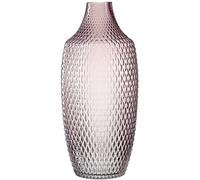 LEONARDO HOME 18677 Poesia Jarrón de 40 cm, Cristal, Color Rosa | SE 018677 018677 - Superficie texturizada única, altura: 40 cm, 1 unidad