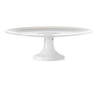 LEONARDO HOME Alabastro 031197 - Plato para Tartas con Base, para Tartas, Color Blanco, diámetro 310 mm