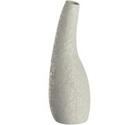 LEONARDO HOME Arco 059008 - Jarrón de cerámica (1 Unidad, Forma Curvada, jarrón Kermaik, Estructura Especial, Hecho a Mano, Altura 30 cm), Color Gris