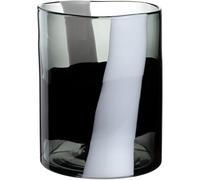 LEONARDO HOME Banda Nera Jarrón 1 Pieza Arte Hecho a Mano Lleno de Pasión Elegante Florero Belleza Única Arte Único para el Hogar Altura 27cm Negro 047517