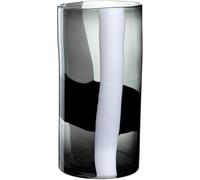 LEONARDO HOME Banda Nera Jarrón 1 Pieza Arte Hecho a Mano Lleno de Pasión Elegante Florero Belleza Única Arte Único para el Hogar Altura 40,5 cm Negro 047518