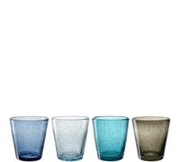 LEONARDO HOME Burano 055288 - Juego de 4 vasos (330 ml, aspecto de espuma, vaso de agua, vaso de agua, mezcla de colores fríos, apto para lavavajillas), diseño cotidiano