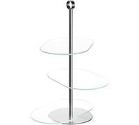 LEONARDO HOME Cena 025364 - Soporte para tartas y aperitivos (1 unidad), diseño atemporal, para cualquier ocasión, 39 cm de altura, color plateado