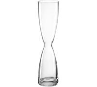 LEONARDO HOME Diabolo 045264 - Jarrón Solitario (Cristal, decoración Hecha a Mano, para Flores Individuales, armónica, Altura 26,2 cm), Transparente