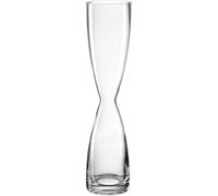 LEONARDO HOME Diabolo 045265 - Jarrón Solitario (Cristal, decoración Hecha a Mano, para Flores Individuales, armónica, Altura 32 cm), Transparente