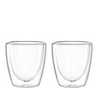 LEONARDO HOME Duo 053059-Vasos de Doble Pared (2 Unidades, 100 ml), Cristal, Transparente