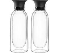 LEONARDO HOME DUO Botellas • 2 unidades • Diseño de doble pared con boquilla de silicona • Para cocina y mesa • Vertido preciso • Aspecto moderno • Para refinar y servir • Altura 17 cm • Transparente