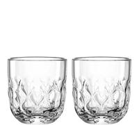 LEONARDO HOME GOCCE 055183 - Juego de 2 vasos de café (220 ml, 2 unidades, cristal de capuchino para portafiltros, apto para lavavajillas, estructura de gota, transparente), diseño transparente