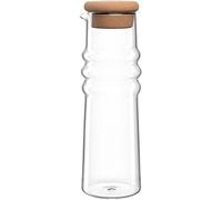 LEONARDO HOME Jarra Sole • 1 pieza • Jarra de cristal con tapón de corcho • elegante jarra de agua • Diseño táctil • con boquilla • para agua y zumo • aspecto atemporal • Altura 26,5 cm • Transparente