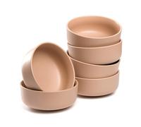 LEONARDO HOME Juego de 6 cuencos ROMA • Diámetro 15,7 cm • Apto para microondas y lavavajillas • Apilable • Vajilla de cerámica para 6 personas • Cuenco de postre, superficie ligeramente mate