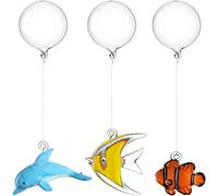 LEONARDO HOME Juego Payaso, delfín, Pescado Leonardo, Mare, 3 Unidades, Surtidos, 059068, Cristal, carbón, 6 cm