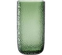 LEONARDO HOME Martello 033201 - Jarrón versátil, Elegante Pieza Decorativa con Superficie táctil, jarrón Atemporal para Plantas, jarrón único para Flores, Altura 29 cm, Color Verde