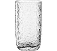 Leonardo Home Martello 047096 Jarrón de Cristal con Superficie Texturizada, diseño Moderno con Elegancia intemporal, jarrón Transparente Ideal para Ramos, Altura 19 cm, Transparente