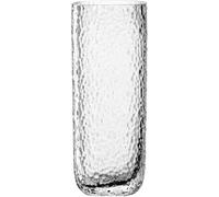 Leonardo Home Martello 047098 - Jarrón de Cristal con Superficie Texturizada, diseño Moderno y Elegante, jarrón Transparente Ideal para Ramos, Altura 26,5 cm, Transparente