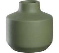 LEONARDO HOME Milano 026819 - Jarrón de cerámica, 1 Unidad, Moderno jarrón Decorativo para Ramos de Flores, Elegante jarrón de Flores, Atractivo como decoración, Altura 18,5 cm, Color Verde