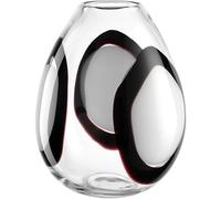 LEONARDO HOME OCCHI Bianchi 055295 Jarrón de diseño en Blanco y Negro, 8 cm, Accesorio para el hogar para decoración de Mesa Moderna, Elegante para Flores, Altura de 25,2 cm, Multicolor