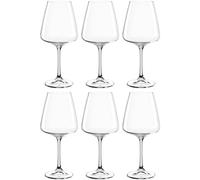 LEONARDO HOME Paladino 066310 - Juego de 6 copas de vino blanco, aptas para lavavajillas, copas de vino blanco con mango dibujado, 540 ml