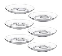 LEONARDO HOME Senso 024015 - Juego de 6 platillos de cristal aptos para lavavajillas para tazas y vasos de café, diámetro de 145 mm