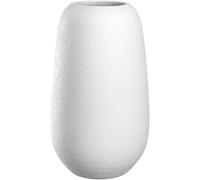 LEONARDO HOME Trogolo 033206 - Jarrón de cerámica, 1 Pieza, Atemporal de cerámica, Hecho a Mano, jarrón estético, Sencillo Ramo de Flores, Elegante, Altura 40 cm, Color Blanco