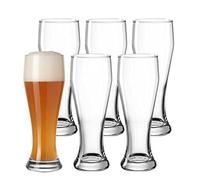 LEONARDO HOME Vasos de cerveza de trigo (0,5 L, 6 unidades, cristal, 8 cm)