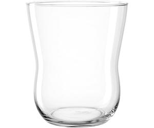 LEONARDO HOME Vita 044069 - Portavelas (1 Unidad, Elegante, para Interior y Exterior, Fuente de luz armoniosa, Forma Curvada Suavemente, versátil, Altura 24,5 cm, Transparente), Color Transparente