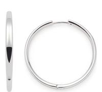 Leonardo Jewels 023573 Bravo - Pendientes criollos de acero inoxidable, plata, 3,2 cm de diámetro, aspecto básico, joyas para mujer, Eine Grösse, acero inoxidable, sin piedras preciosas, Eine Grösse,