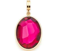 Leonardo Jewels Clip&Mix 023619 - Colgante de acero inoxidable dorado con cristal rosa y parte trasera personalizada, para mujer, Eine Größe, Acero inoxidable, No es una piedra preciosa