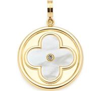 Leonardo Jewels Colgante individual Helena para mujer de acero inoxidable en color dorado con cierre de clip, altura: 4,5 cm, 024399, 4,5 cm, Acero inoxidable, Crystal