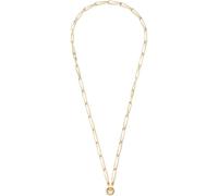 Leonardo Jewels Consenza 024443 - Collar para mujer de acero inoxidable en color dorado con cierre de mosquetón, longitud: 70 cm, 70 cm, Acero inoxidable, No es una piedra preciosa