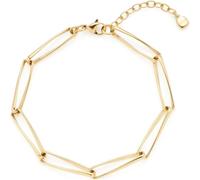 Leonardo Jewels Consenza 024445 - Pulsera para mujer de acero inoxidable en color dorado con cierre de mosquetón, longitud: 18,5 cm, 18,5 cm, Acero inoxidable, No es una piedra preciosa
