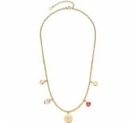 Leonardo Jewels Giselle 023214 - Collar para mujer de acero inoxidable con 5 pequeños colgantes, 45 - 50 cm, acero inoxidable, sin piedras preciosas, 45, Acero inoxidable, No es una piedra preciosa