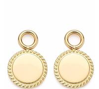 Leonardo Jewels Luisa Beauty's Charms 023249 - Juego de 2 colgantes de acero inoxidable IP dorado, adecuado para grabado y adecuado para aros, joyas regalo para mujeres, 1.6, Acero inoxidable, No es