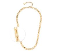 Leonardo Jewels Opfea 024279 - Collar para mujer de acero inoxidable en color dorado con cierre de mosquetón, longitud: 45 cm, 45 cm, Acero inoxidable, No es una piedra preciosa