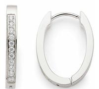 Leonardo Jewels Ronia Beauty's 023245 - Juego de pendientes de aro pequeños de acero inoxidable plateado con cierre plegable y circonitas, 0.2, Acero inoxidable, No es una piedra preciosa