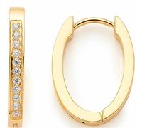 Leonardo Jewels Ronia Beauty's 023246 - Juego de pendientes de aro para mujer de acero inoxidable IP dorado, pequeños pendientes con cierre plegable y circonitas, 0.2, Acero inoxidable, No es una