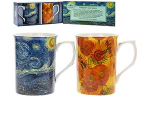 Leonardo LP92364A Van Gogh Castle - Juego de Dos Tazas con diseño de Van Gogh