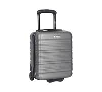 Leonardo® Maleta de Cabina Mini | Maleta Rígida 14 Pulgadas con Doble Rueda | Trolley 25 litros con Cerradura | Material ABS Ligero | Maleta de Viaje | Maleta de Mano | 20x30x40 cm | Gris