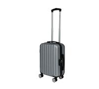 Leonardo® Maleta de Cabina Paris | Maleta Rígida de 18 Pulgadas con Doble Rueda | Trolley 30 litros con Cerradura de Combinación | Material ABS Ligero | Maleta de Viaje para 30kg | Color Plata