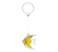 Leonardo Mare 059057 - Adorno de cristal para acuario, diseño de peces, color amarillo, 5,6 x 5,6 x 1,5 cm (alto x ancho x profundidad)