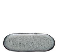 LEONARDO Matera Plato grande de cerámica para servir aperitivos, queso, etc., 32 x 18 cm, apto para microondas, lavavajillas, antracita